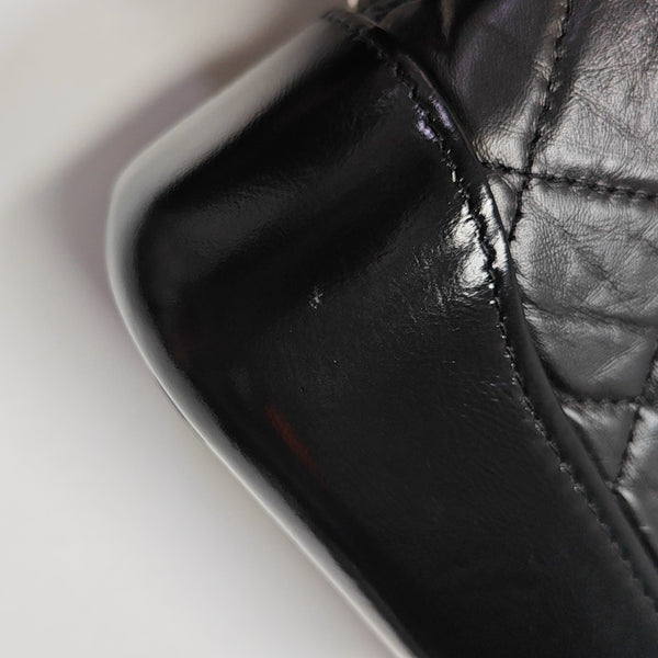 GABRIELLE Small Quilted Vintage Calf Black