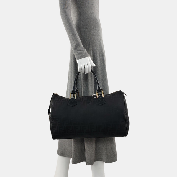 Canvas Top Handle Bag Black