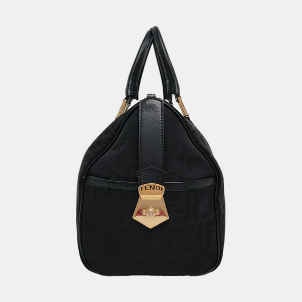 Canvas Top Handle Bag Black