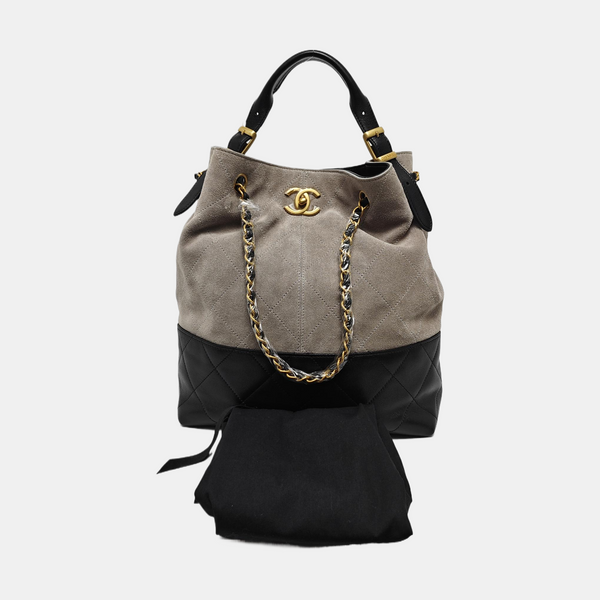 Quilted Suede Gray