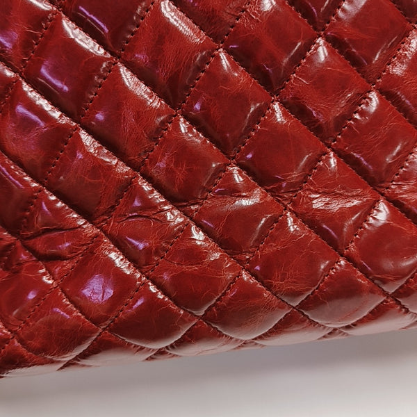 JUST MADEMOISELLE Medium Quilted Calfskin Red