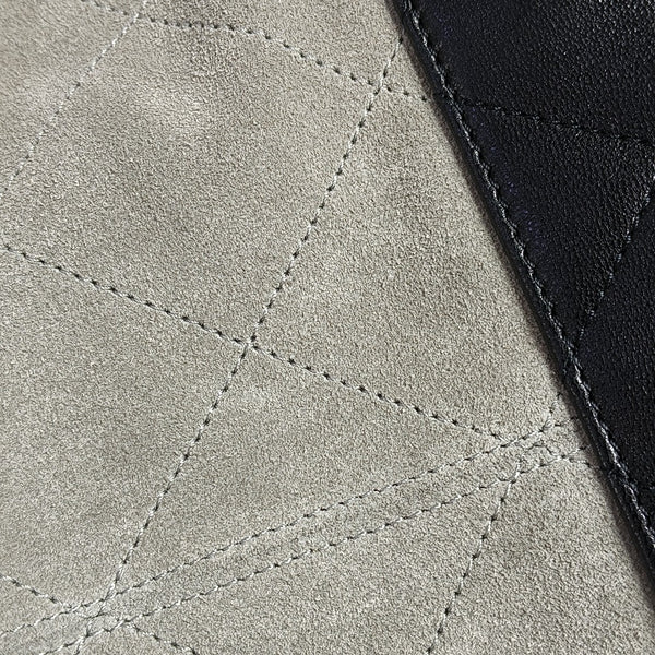 Quilted Suede Gray