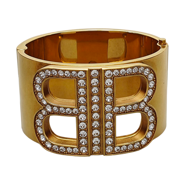 Authenticated pre-owned Synthetic Crystal Gold-tone Metal Bracelet - Bracelet at Looply