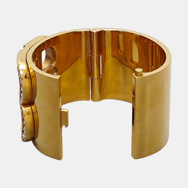 Authenticated pre-owned Synthetic Crystal Gold-tone Metal Bracelet - Bracelet at Looply