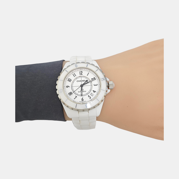 J12 38mm White Automatic Watch
