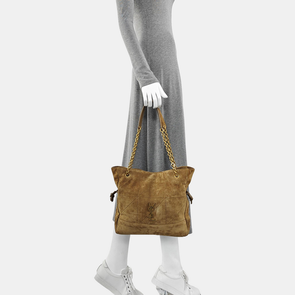 JAMIE SHOPPING Small Quilted Suede Brown