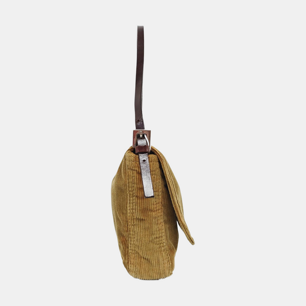 Bolso de mano de pana beige