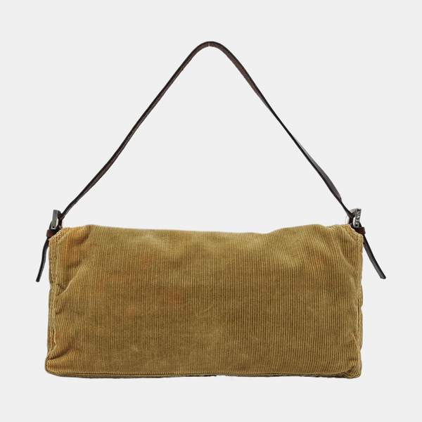 Bolso de mano de pana beige
