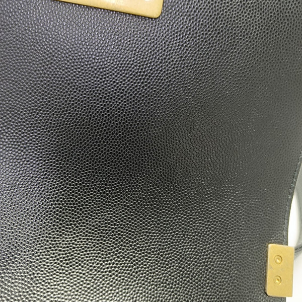 BOY CHANEL Small Quilted Grained Calfskin Black