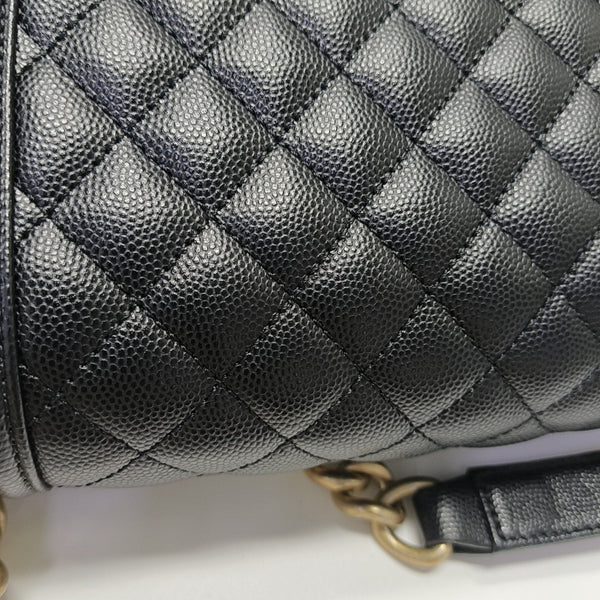 BOY CHANEL Small Quilted Grained Calfskin Black
