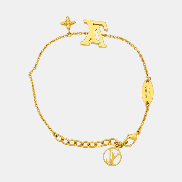 Authenticated pre-owned Blooming Gold Tone Metal Enamel Resin Gold Bracelet - Bracelet at Looply