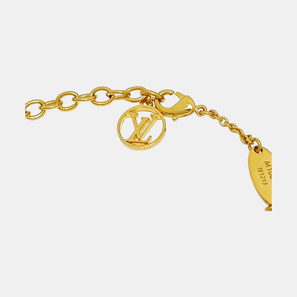 Authenticated pre-owned Blooming Gold Tone Metal Enamel Resin Gold Bracelet - Bracelet at Looply