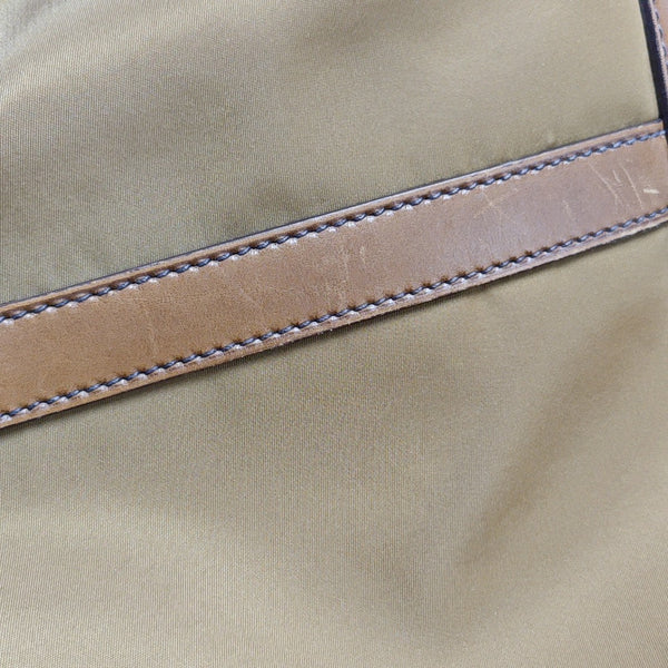 Fabric Top Handle Bag Brown