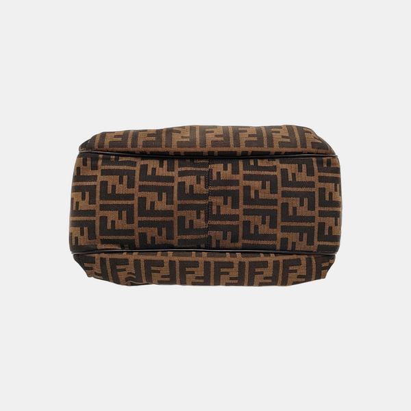 Monogram Fabric Top Handle Bag Brown