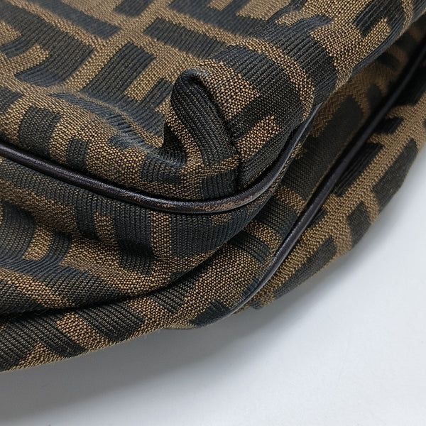 Monogram Fabric Top Handle Bag Brown