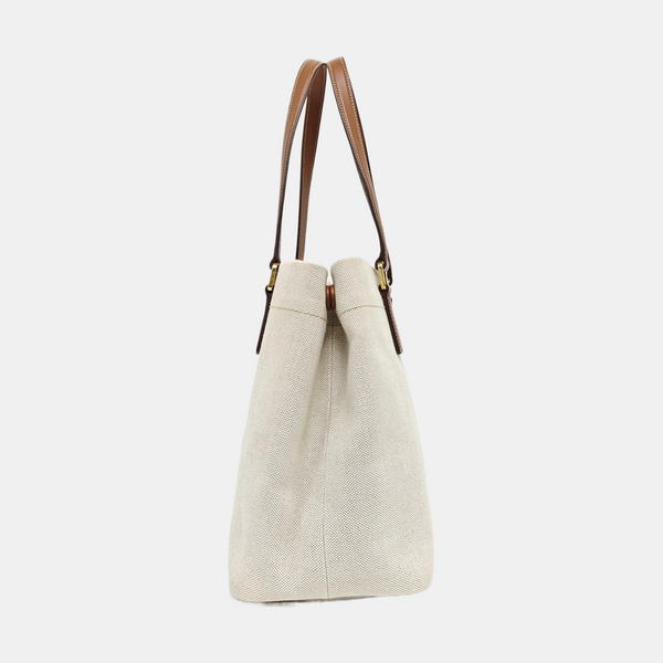 Linen Tote Bag Small White