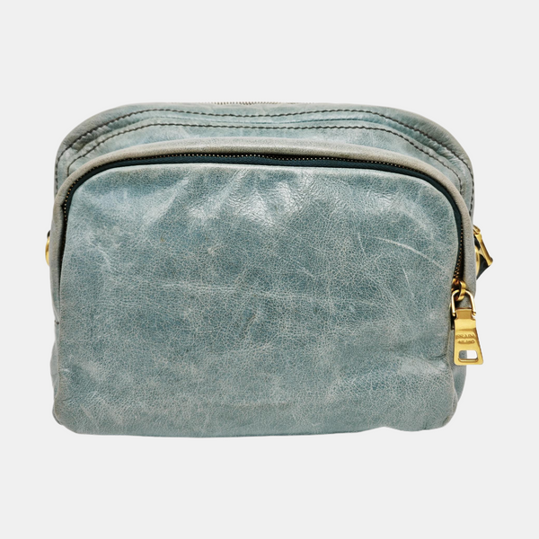 Calfskin Shoulder Bag Blue