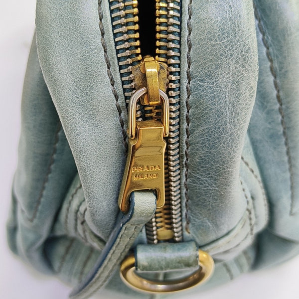 Calfskin Shoulder Bag Blue