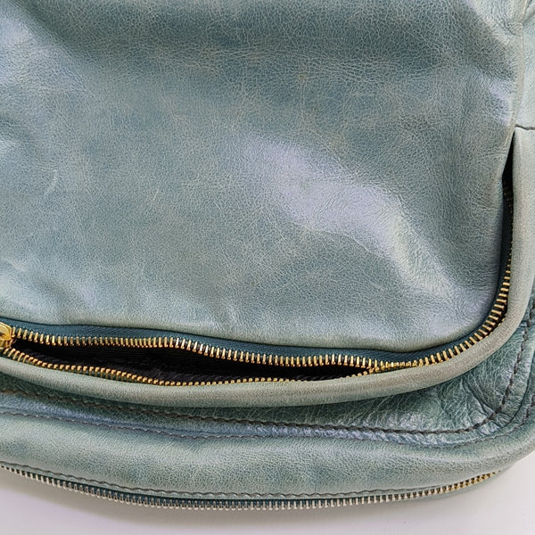 Calfskin Shoulder Bag Blue
