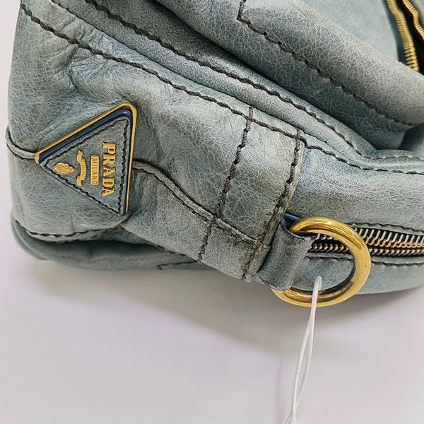 Calfskin Shoulder Bag Blue