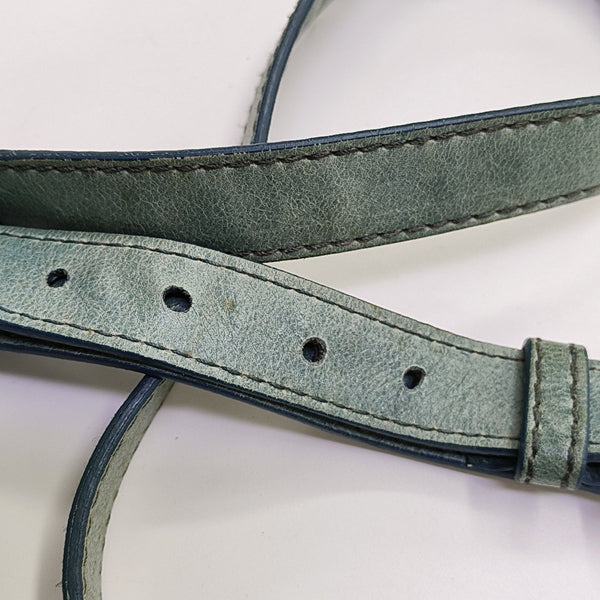 Calfskin Shoulder Bag Blue