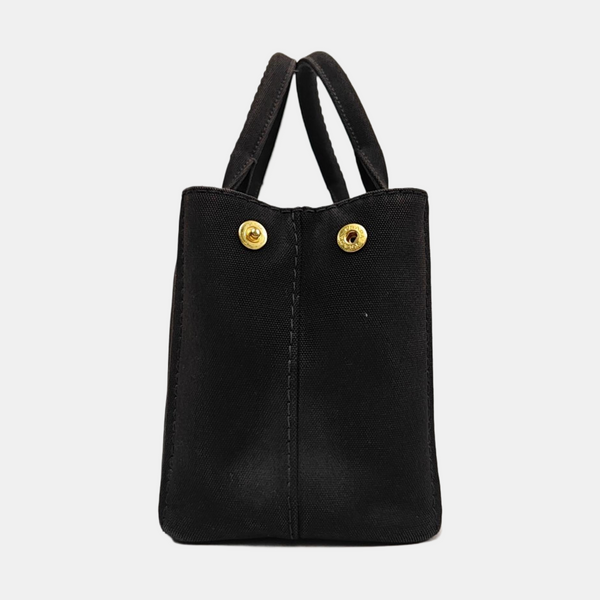 Denim Quilted Canvas Black