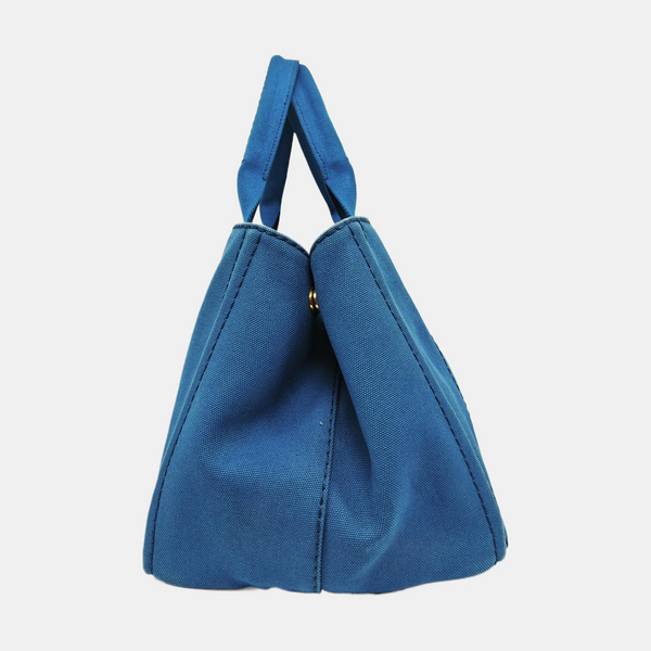 Denim Quilted Canvas Blue