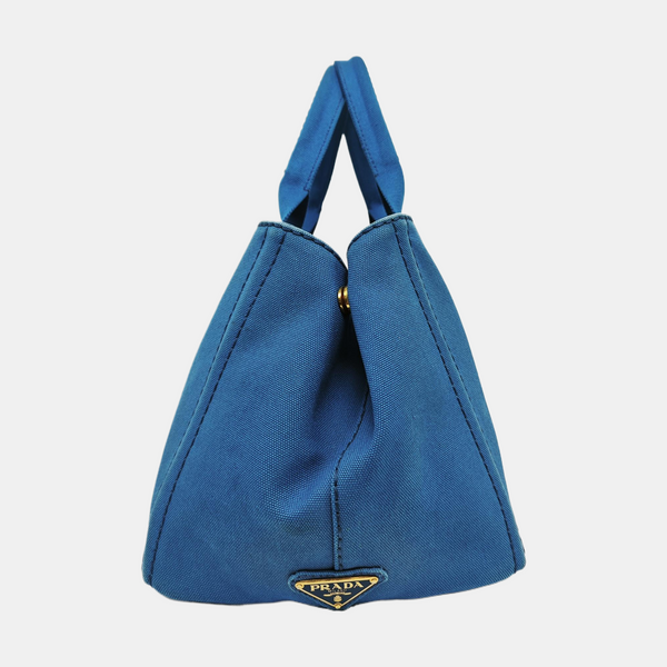 Denim Quilted Canvas Blue