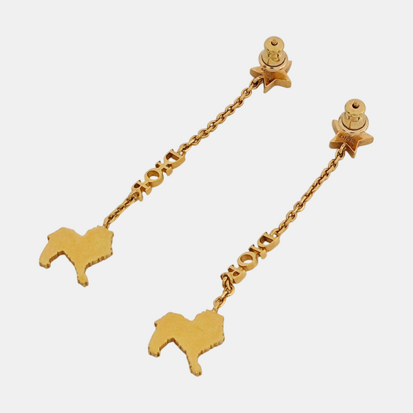 Authenticated pre-owned Diorable Rose Gold-tone Metal Synthetic Crystal Earring - Earrings at Looply