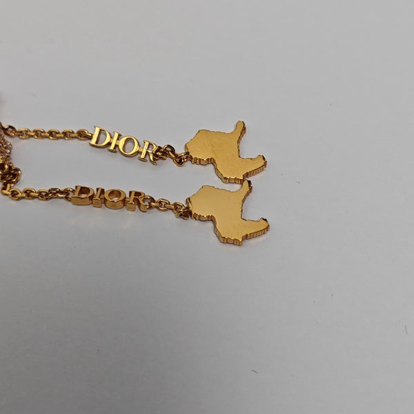 Authenticated pre-owned Diorable Rose Gold-tone Metal Synthetic Crystal Earring - Earrings at Looply
