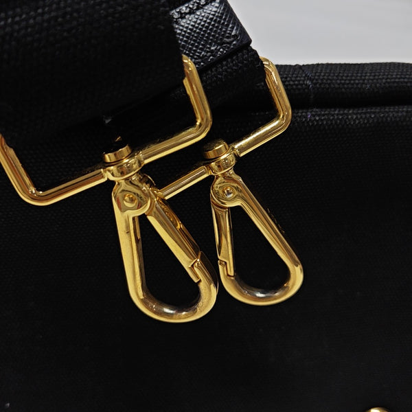 Denim Quilted Canvas Black