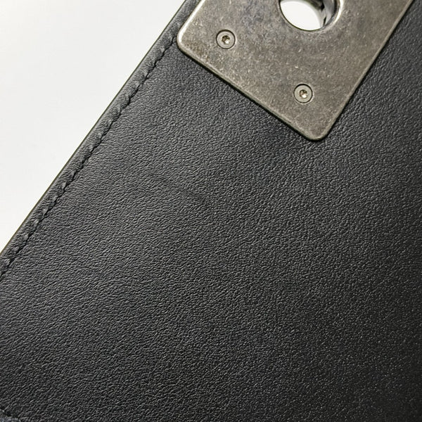 BOY CHANEL Small Quilted Grained Calfskin Black