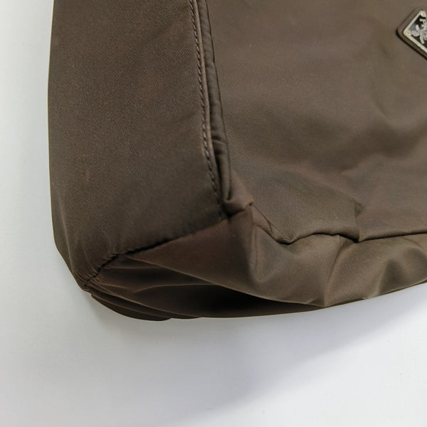 Nylon Tote Bag Brown