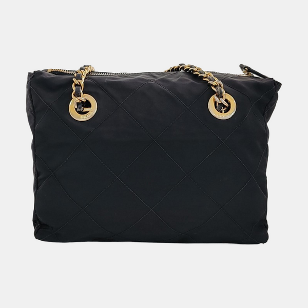 Nylon Quilted Nylon Black