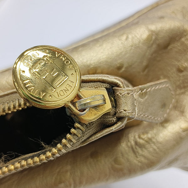Leather Shoulder Bag Gold