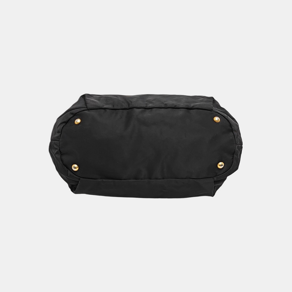 Nylon Top Handle Bag Black