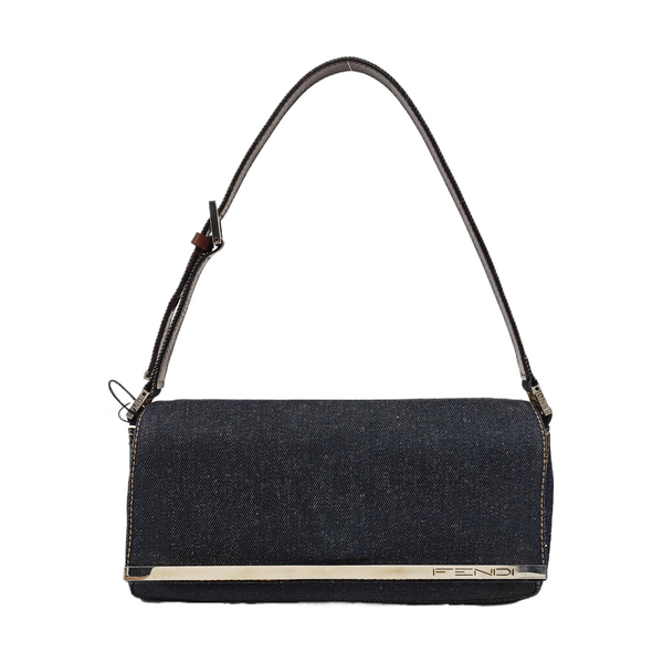 Fabric Shoulder Bag Blue