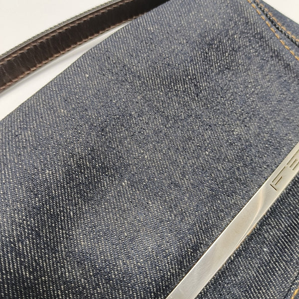Fabric Shoulder Bag Blue