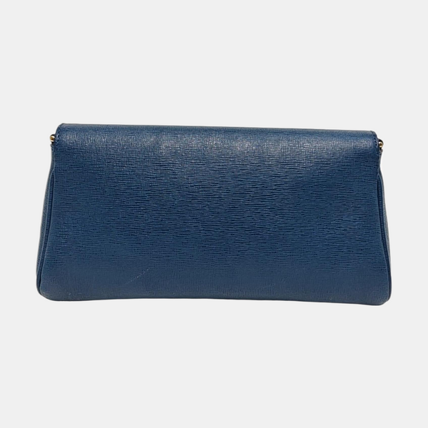 Calfskin Shoulder Bag Blue