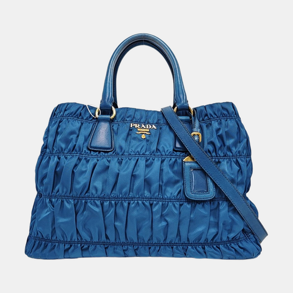 Gaufre Quilted Nylon Blue
