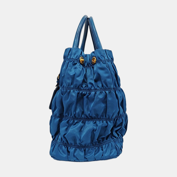 Gaufre Quilted Nylon Blue