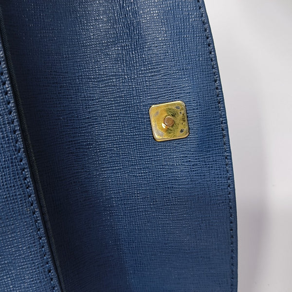 Calfskin Shoulder Bag Blue