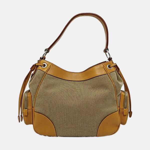 Canvas Top Handle Bag Brown