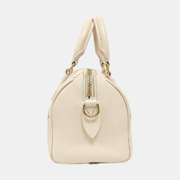 SPEEDY 20 Monogram Calfskin Beige
