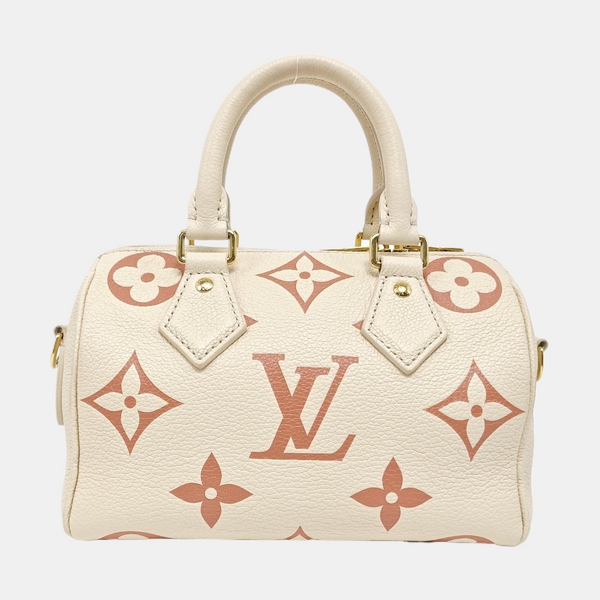 SPEEDY 20 Monogram Calfskin Beige