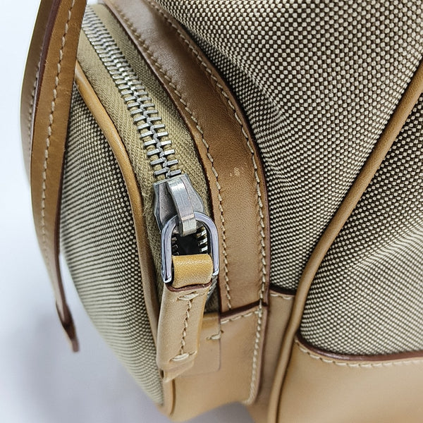 Canvas Top Handle Bag Brown