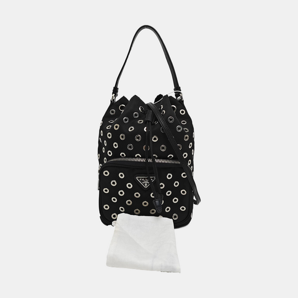 Nylon Bucket Bag Black