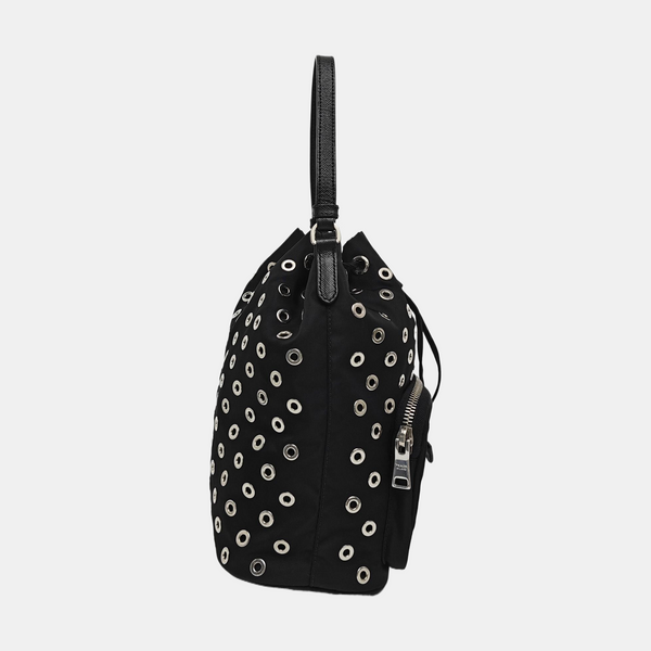 Nylon Bucket Bag Black