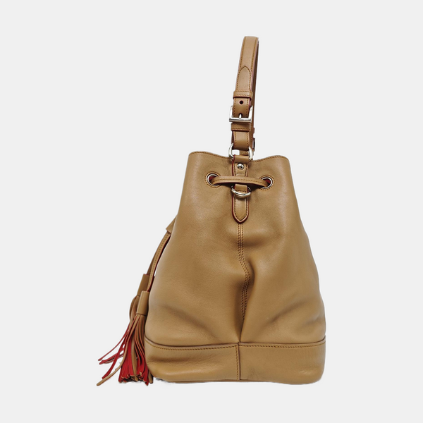 Calfskin Bucket Bag Brown