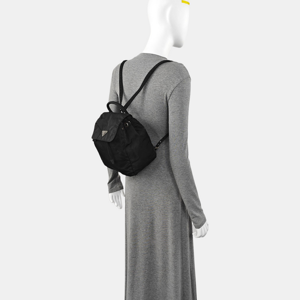 Nylon Backpack Black